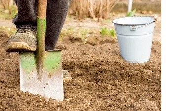 collecting soil samples